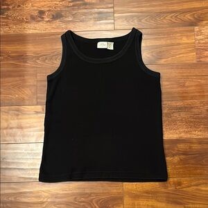 Sonoma Classic Black Ribbed Tank Top Size Medium